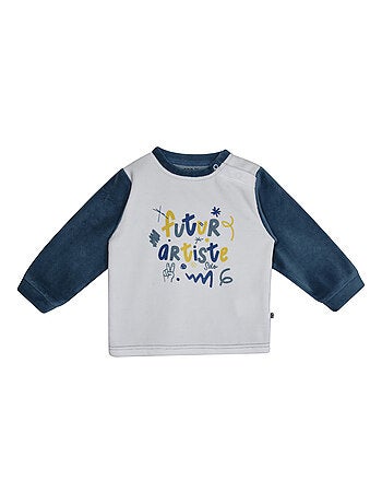 PYJAMA 2 PIECES LENO VELOURS RASE ENFANT