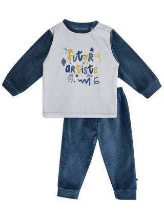 PYJAMA 2 PIECES LENO VELOURS RASE ENFANT