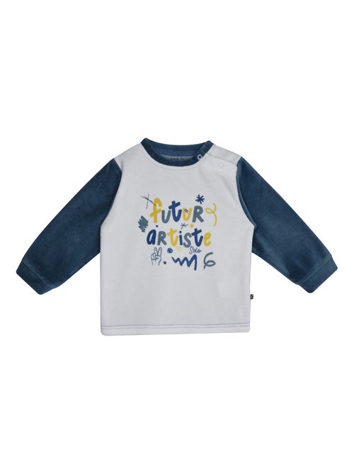 PYJAMA 2 PIECES LENO VELOURS RASE ENFANT - Kiabi