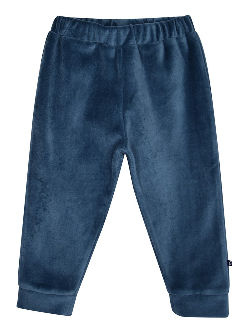 PYJAMA 2 PIECES LENO VELOURS RASE ENFANT Bleu - Kiabi
