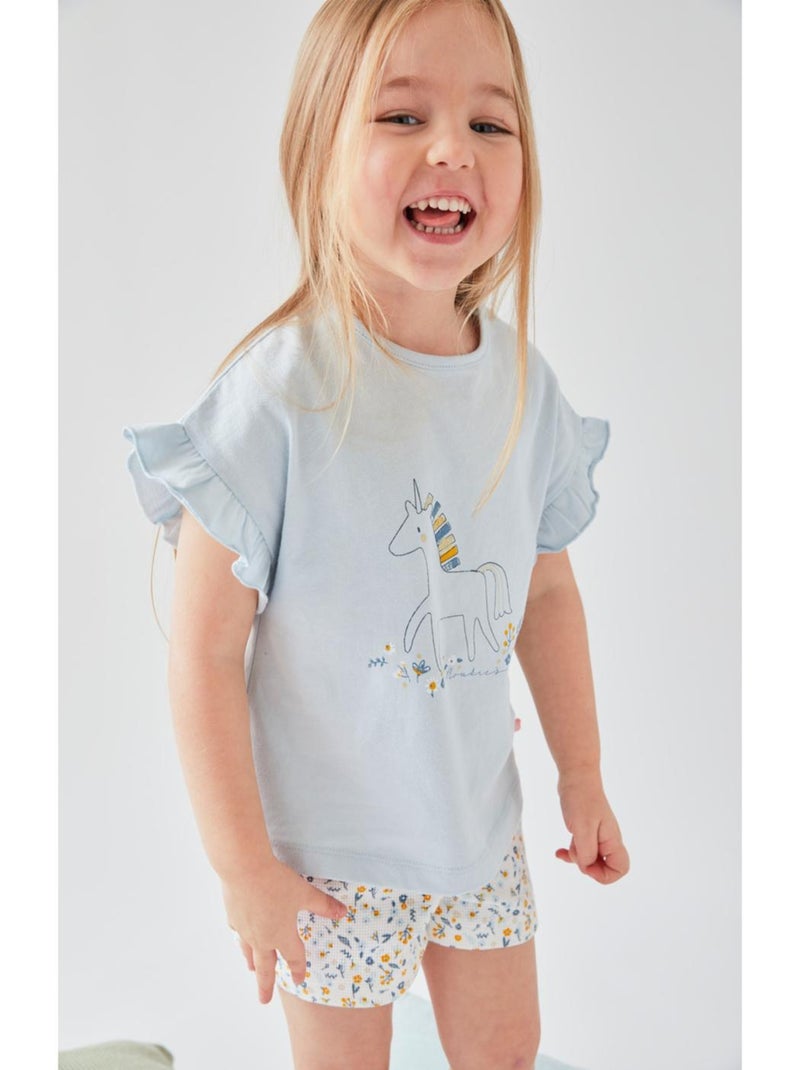 Pyjama 2 pièces licorne en jersey, Noukie's Blanc - Kiabi