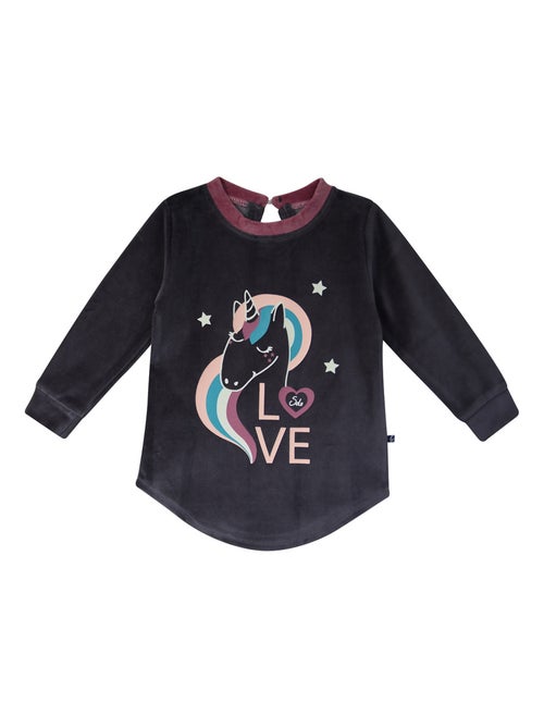 PYJAMA 2 PIECES MARGARETTA VELOURS RASE ENFANT - Kiabi PYJAMA 2 PIECES MARGARETTA VELOURS RASE ENFANT - Kiabi