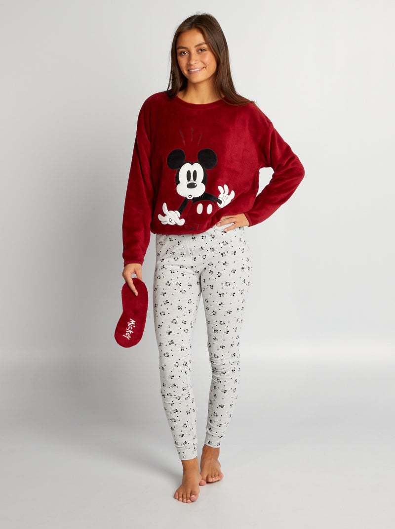 Pyjama 2 pièces + masque - 'Mickey' Rouge 'Mickey' - Kiabi