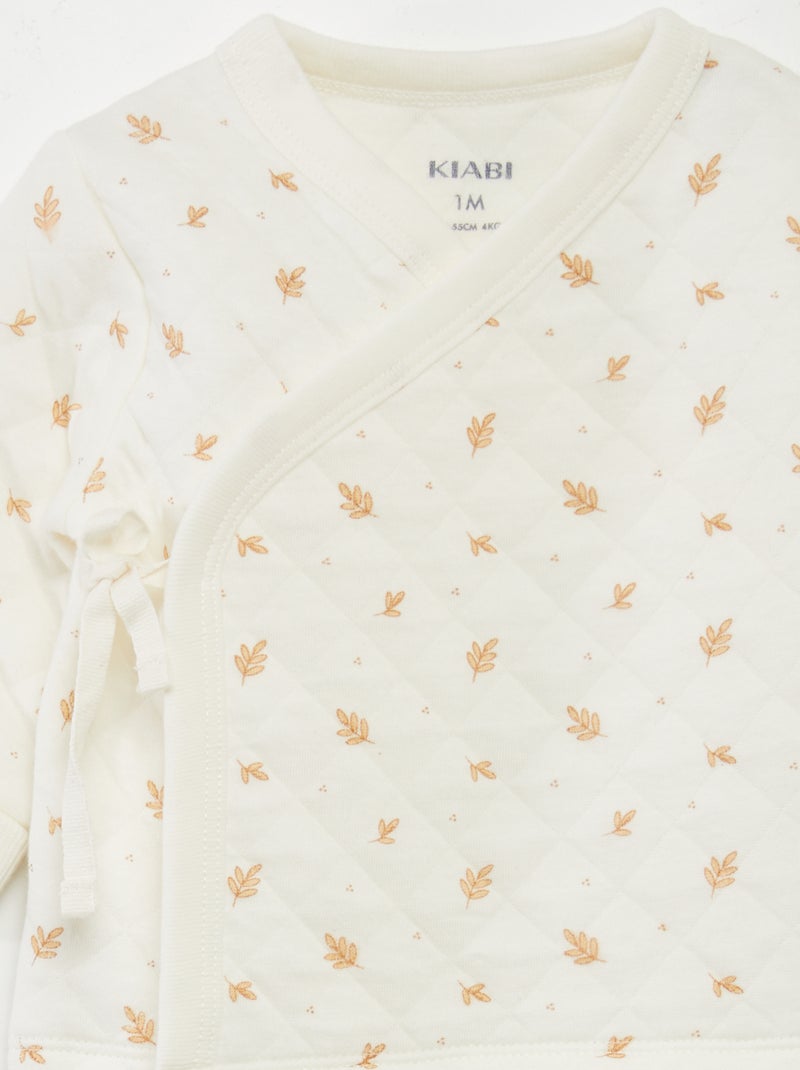 Pyjama 2 pièces matelassé Blanc - Kiabi