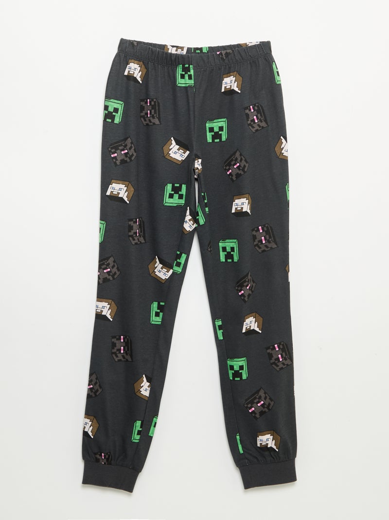 Pyjama 2 pièces 'Minecraft' Bleu - Kiabi