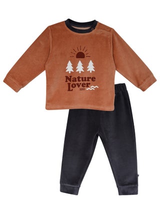 PYJAMA 2 PIECES MIRABEAU VELOURS RASE ENFANT