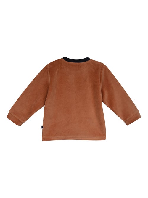 PYJAMA 2 PIECES MIRABEAU VELOURS RASE ENFANT - Kiabi