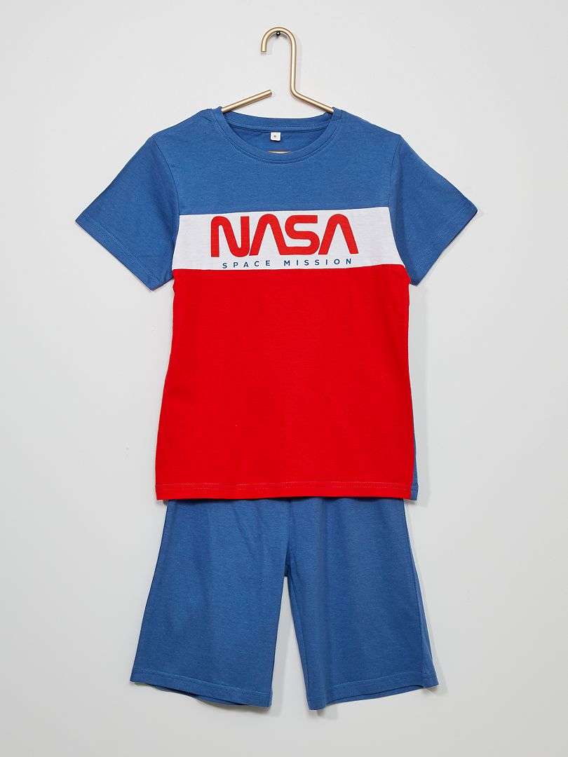 Pyjama 2 pièces 'NASA' bleu - Kiabi