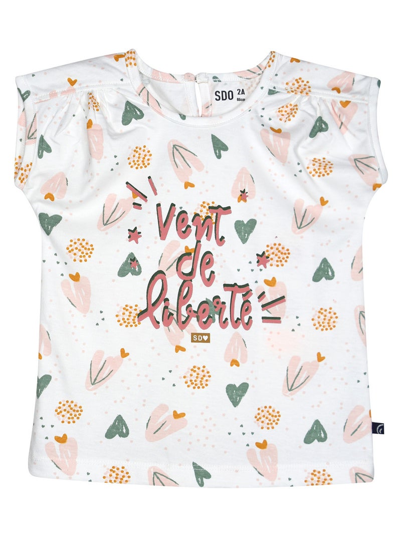 PYJAMA 2 PIECES ORIANE COURT ENFANT Blanc - Kiabi