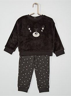 Pyjama 2 Pieces Vetements Bebe Noir Kiabi