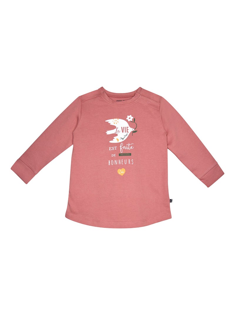 PYJAMA 2 PIECES OXANA LONG ENFANT Rose - Kiabi