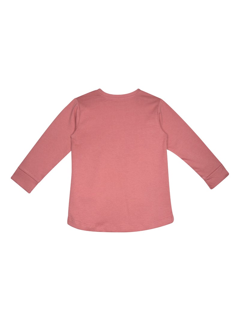 PYJAMA 2 PIECES OXANA LONG ENFANT Rose - Kiabi