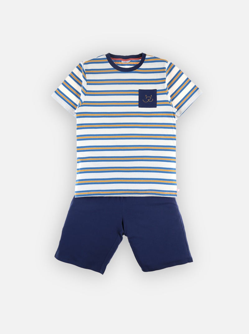 Pyjama 2 pièces papa, gris/bleu Noukie's Bleu - Kiabi