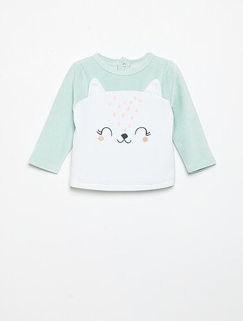 Pyjama 2 pièces 'Petit Béguin' - T-shirt à manches longues + pantalon avec pieds