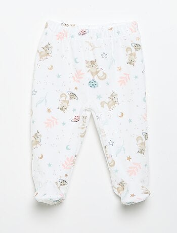 Pyjama 2 pièces 'Petit Béguin' - T-shirt à manches longues + pantalon avec pieds