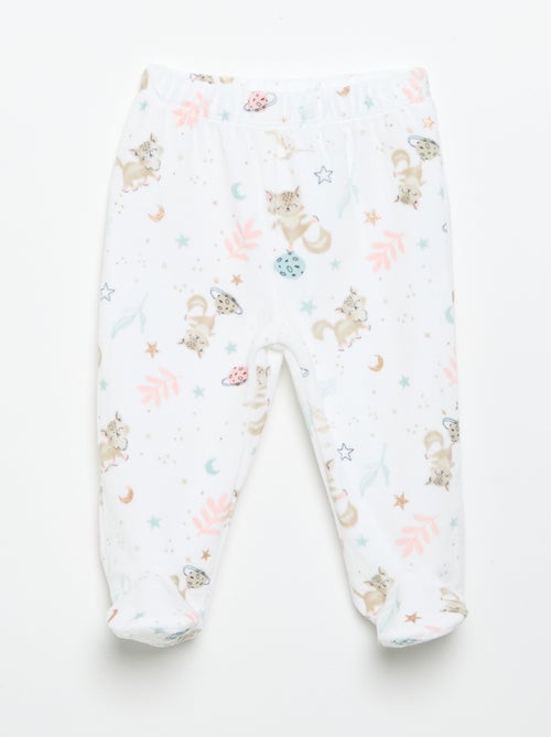 Pyjama 2 pièces 'Petit Béguin' - T-shirt à manches longues + pantalon avec pieds - Kiabi Pyjama 2 pièces 'Petit Béguin' - T-shirt à manches longues + pantalon avec pieds - Kiabi