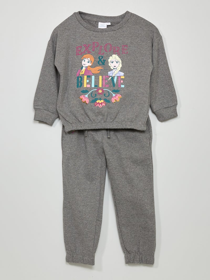 Pyjama 2 pièces 'Reine des neiges' de 'Disney' gris - Kiabi