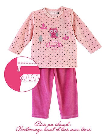 PYJAMA 2 PIECES ROSE MODELE BICHE
