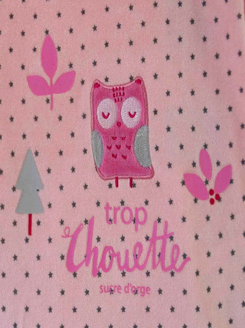 PYJAMA 2 PIECES ROSE MODELE BICHE - Kiabi