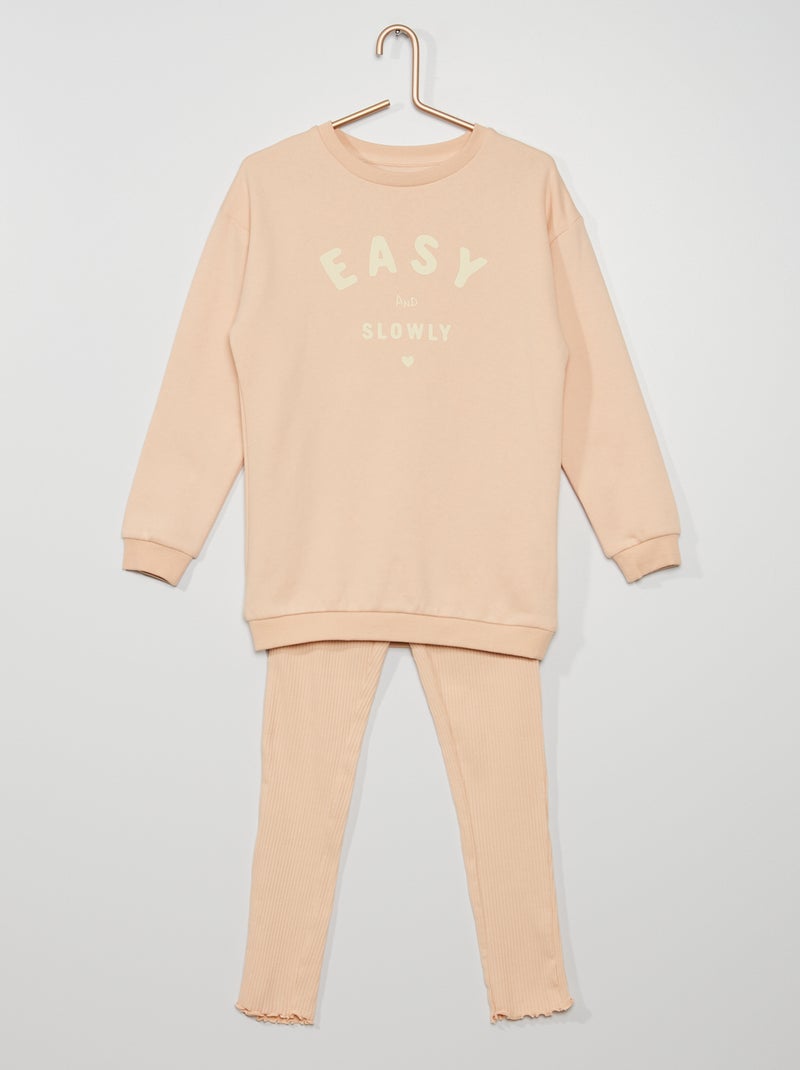 Pyjama 2 pièces rose - Kiabi