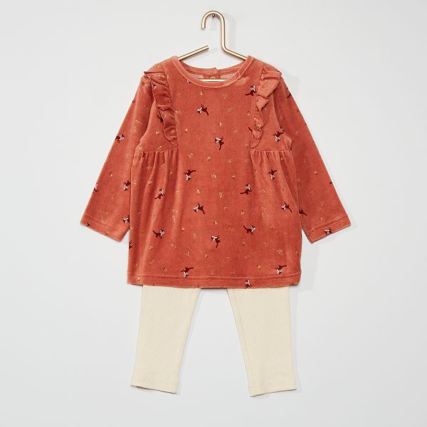 Pyjama 2 Pieces Bebe Fille Rouge Kiabi 12 00