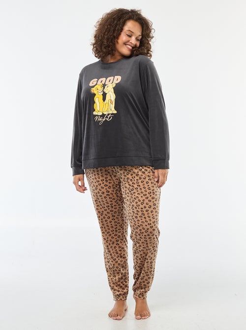 Pyjama 2 pièces 'Simba' 'Le Roi Lion' 'Disney' en polaire - Kiabi