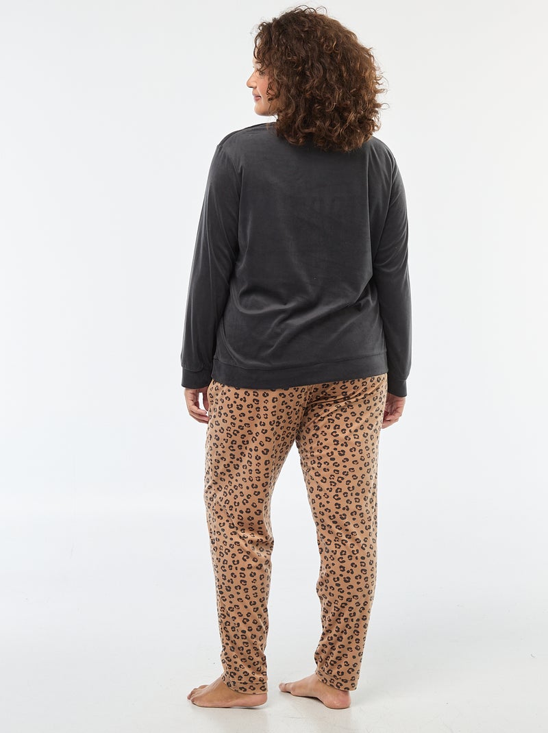 Pyjama 2 pièces 'Simba' 'Le Roi Lion' 'Disney' en polaire Gris - Kiabi