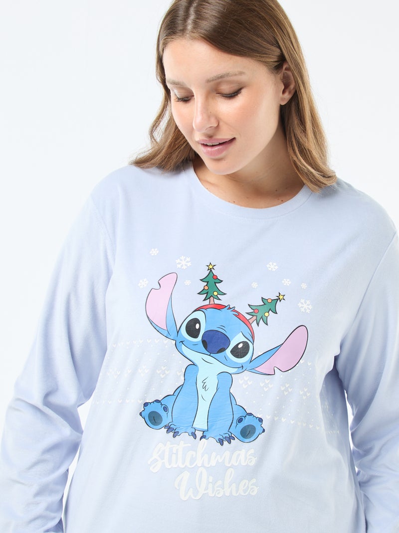 Pyjama 2 pièces 'Stitch' 'Disney' en polaire Bleu - Kiabi