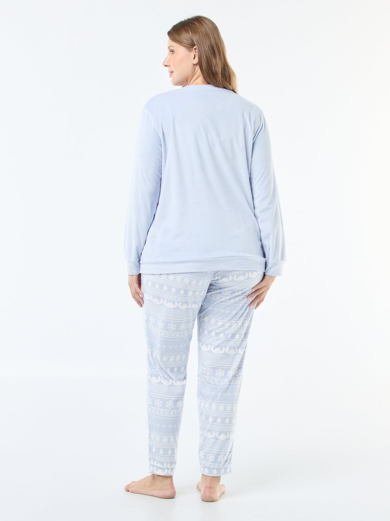 Pyjama 2 pièces 'Stitch' 'Disney' en polaire Bleu - Kiabi