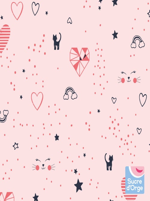 PYJAMA 2 PIECES VELOURS RASE FILLE LES GRANDS DE SUCRE D'ORGE - Kiabi