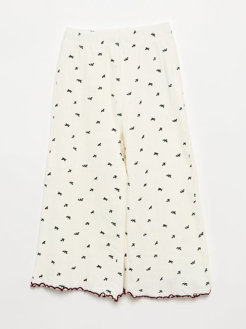 Pyjama 3 pièces - T-shirt + pantalon + gilet sans manches - Kiabi