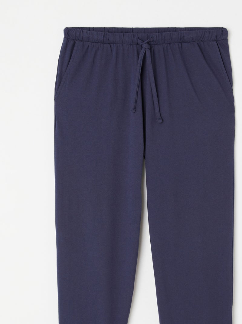 Pyjama 3 pièces short et pantalon - Damart Bleu - Kiabi