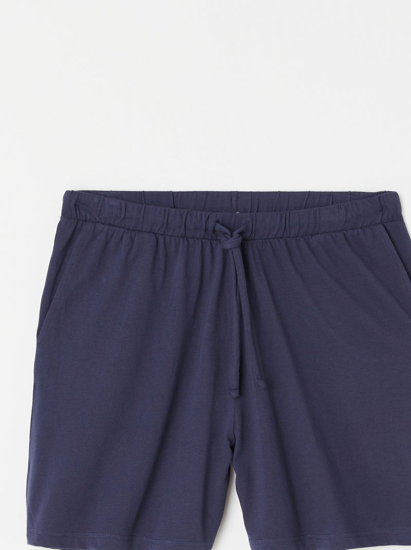 Pyjama 3 pièces short et pantalon - Damart Bleu - Kiabi