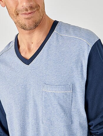 Pyjama 3 pièces short et pantalon jersey pur coton peigné - Damart