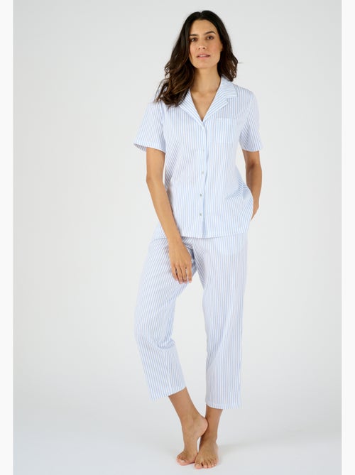 Pyjama 7/8ème boutonné - Damart - Kiabi