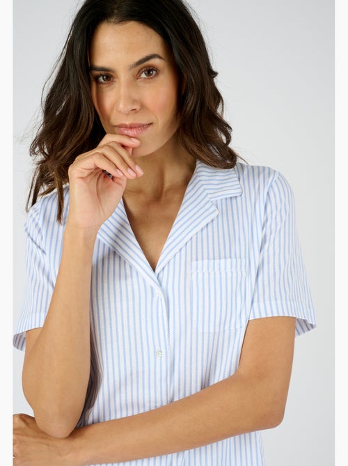 Pyjama 7/8ème boutonné - Damart - Kiabi