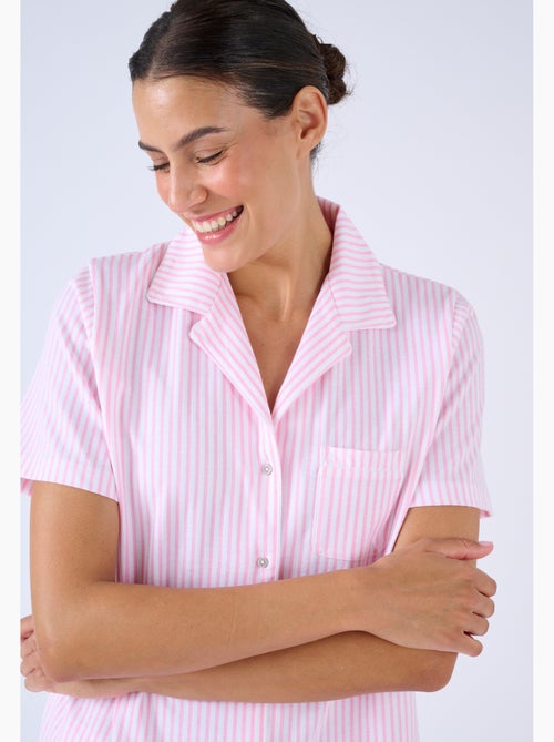 Pyjama 7/8ème boutonné - Damart - Kiabi