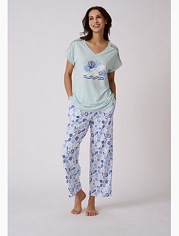 Pyjama 7/8ème climatyl en maille jersey - damart