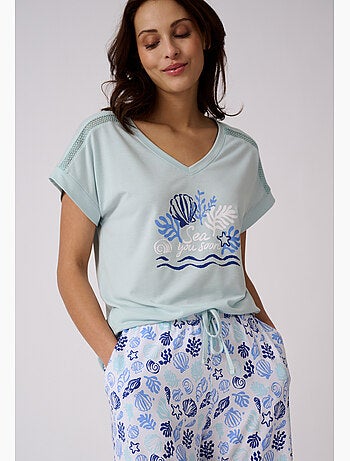 Pyjama 7/8ème climatyl en maille jersey - damart