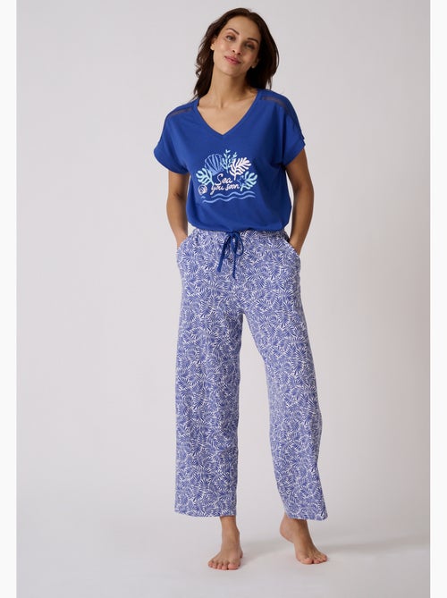 Pyjama 7/8ème Climatyl en maille jersey - Damart - Kiabi Pyjama 7/8ème Climatyl en maille jersey - Damart - Kiabi