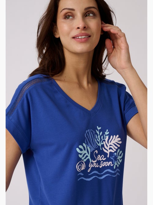 Pyjama 7/8ème Climatyl en maille jersey - Damart - Kiabi Pyjama 7/8ème Climatyl en maille jersey - Damart - Kiabi