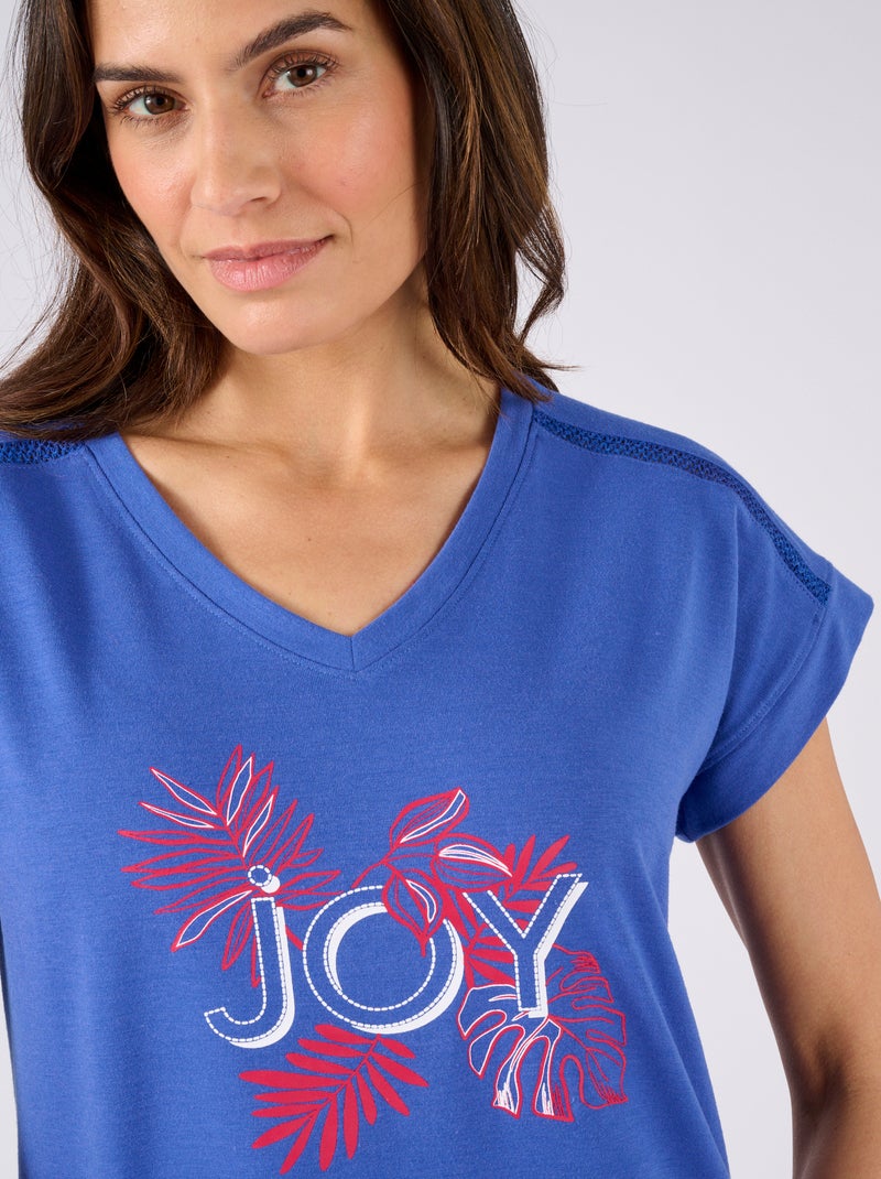 Pyjama 7/8ème Climatyl en maille jersey - Damart Bleu - Kiabi