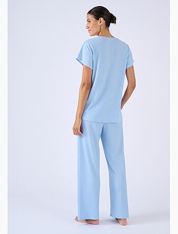 Pyjama 7/8ème en maille gaufrée - Damart