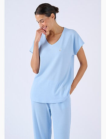 Pyjama 7/8ème en maille gaufrée - Damart