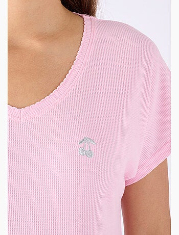 Pyjama 7/8ème en maille gaufrée - Damart