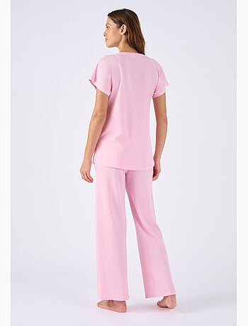 Pyjama 7/8ème en maille gaufrée - Damart