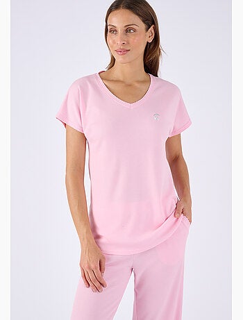Pyjama 7/8ème en maille gaufrée - Damart
