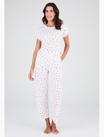 Pyjama 7/8ème en maille pointelle - damart