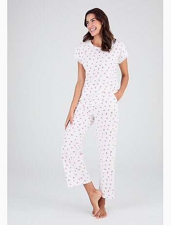 Pyjama 7/8ème en maille pointelle - damart