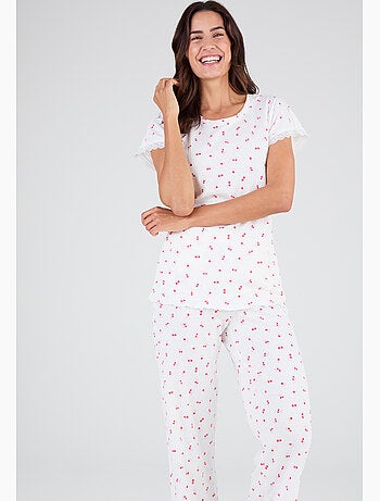 Pyjama 7/8ème en maille pointelle - damart